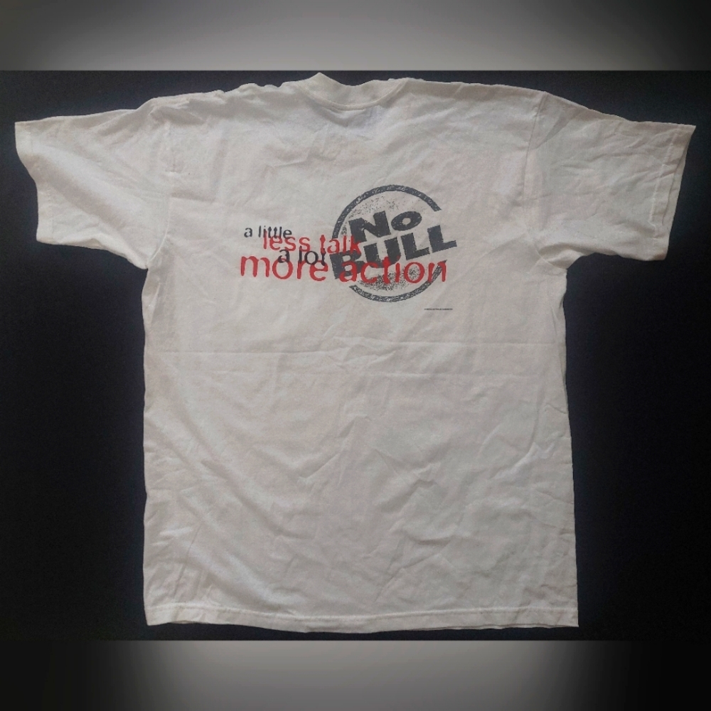 Vintage 90s ‘96 Winston No Bull T-Shirt HTF XL White RARE Promo USA